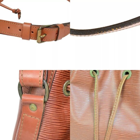 LOUIS VUITTON Petit Noe Drawstring Shoulder Bag Epi Leather Brown - Picture 14 of 16